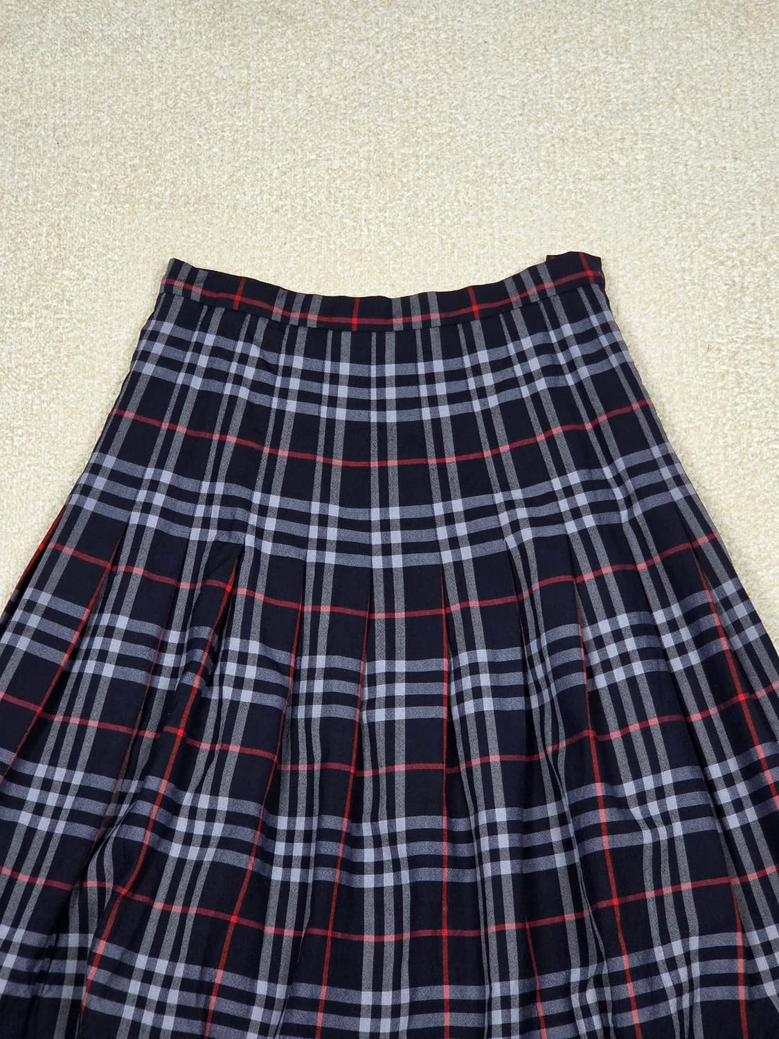 [버버리] 빈티지 타탄 체크 울 플리츠 스커트 | 00258 상품이미지2