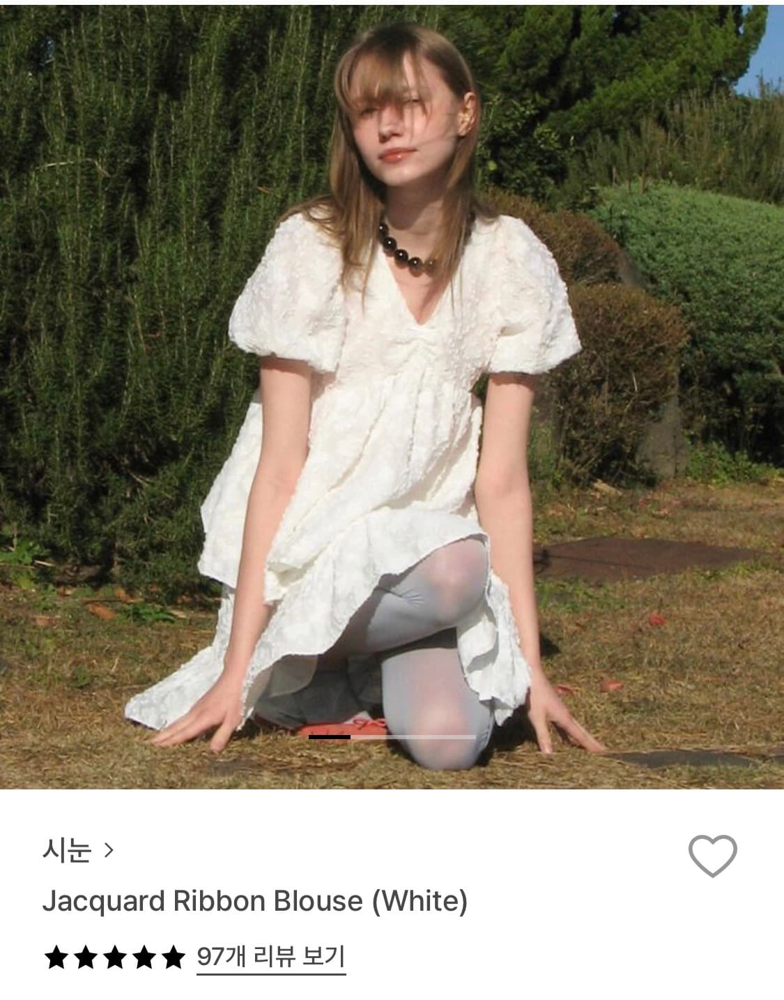 시눈 블라우스 Jacquard Ribbon Blouse 상품이미지1