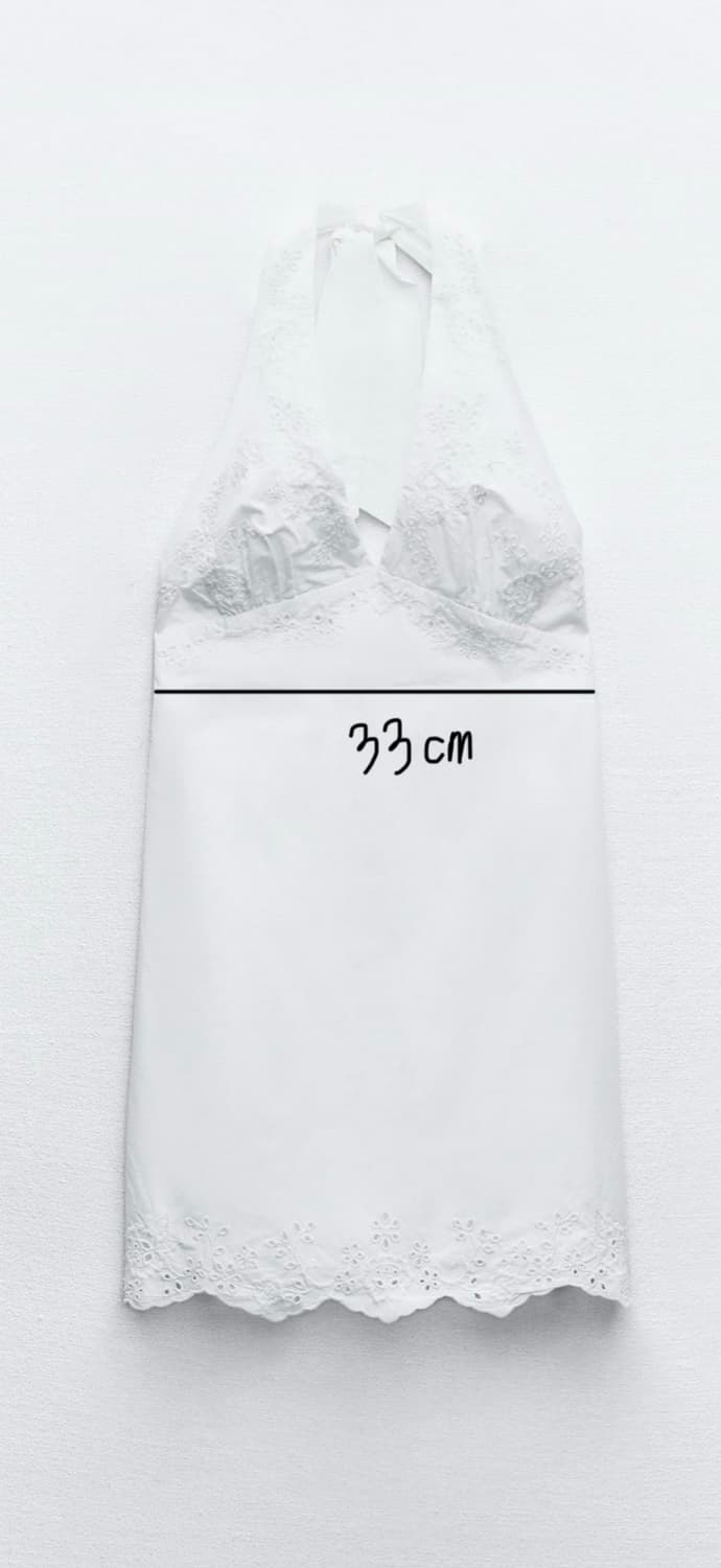 ZARA 아일렛 자수 홀터넥 원피스 상품이미지7