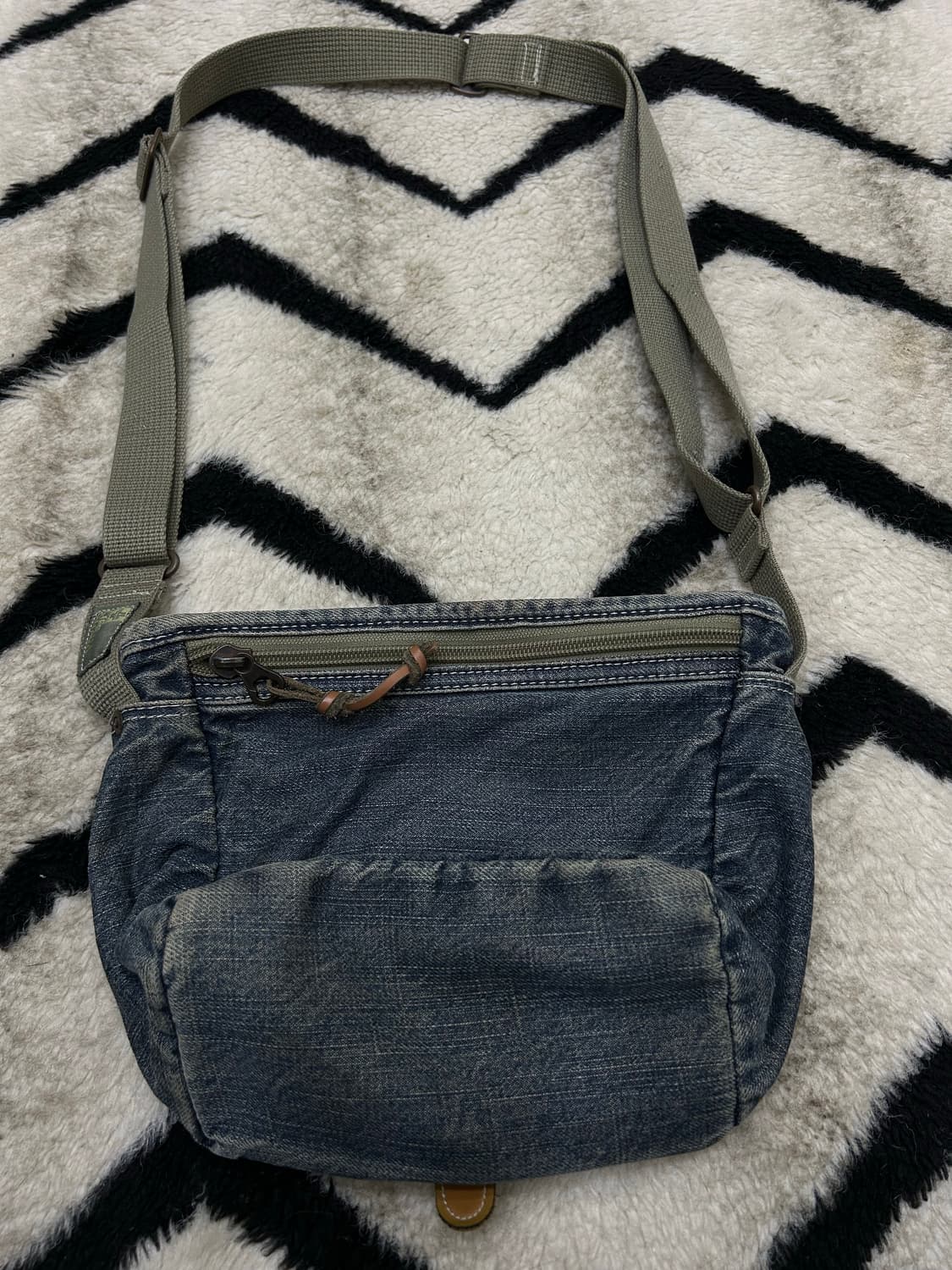 라이프가드 빈티지 데님 미니 크로스백 상품이미지2