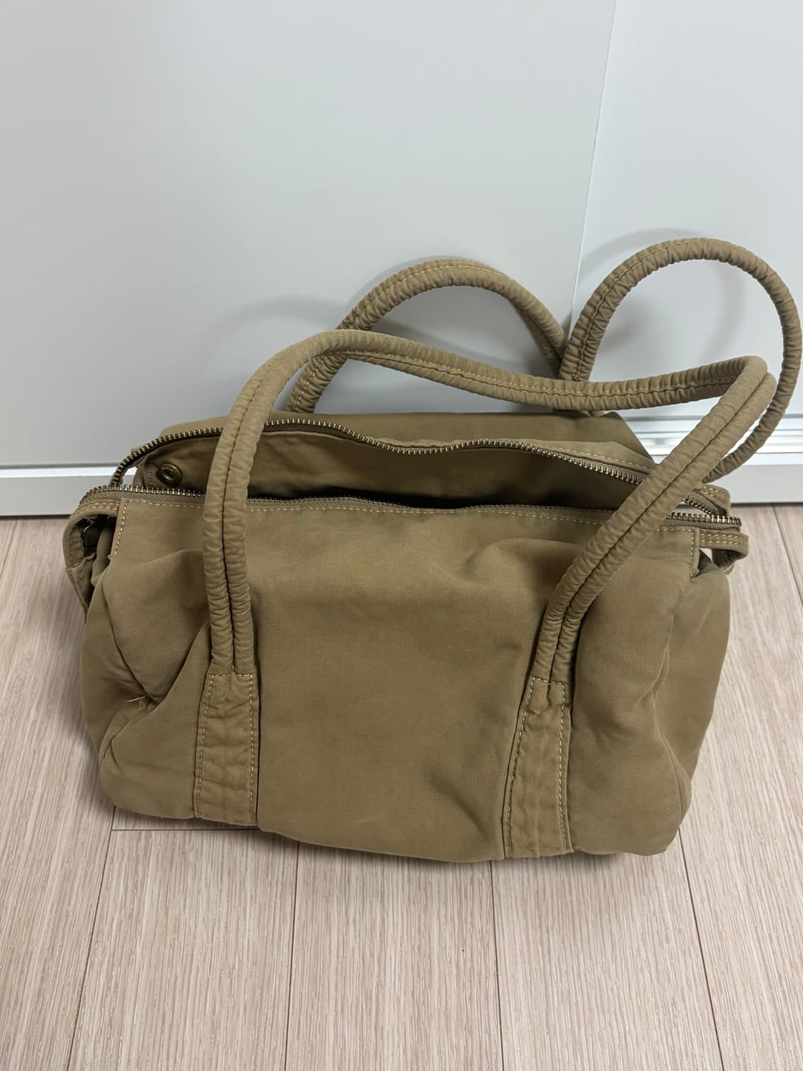 GARMENT DYED DUFFLE BAG (SMALL) BEIGE 상품이미지2