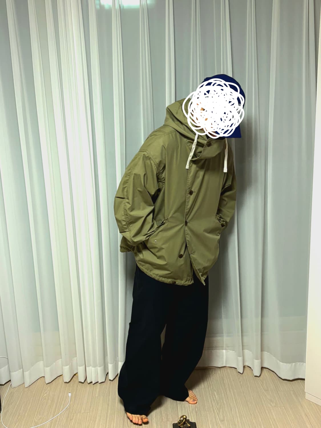 ( M )최종가)나나미카 후디드 자켓 카키.  후드 덱 자켓 카키 상품이미지3