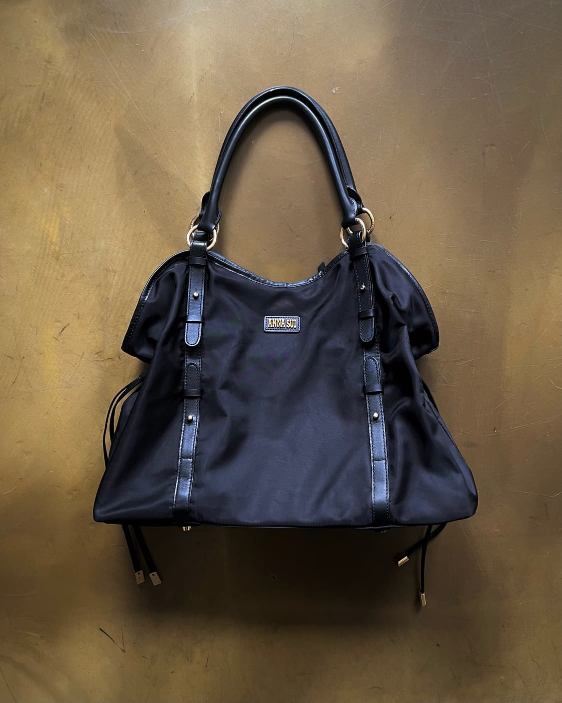 ANNA SUI Black String Big Shoulder Bag 상품이미지3