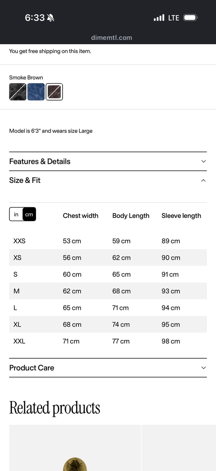 다임 Dime 패딩 푸퍼 xl 스모크브라운 새제품 상품이미지9