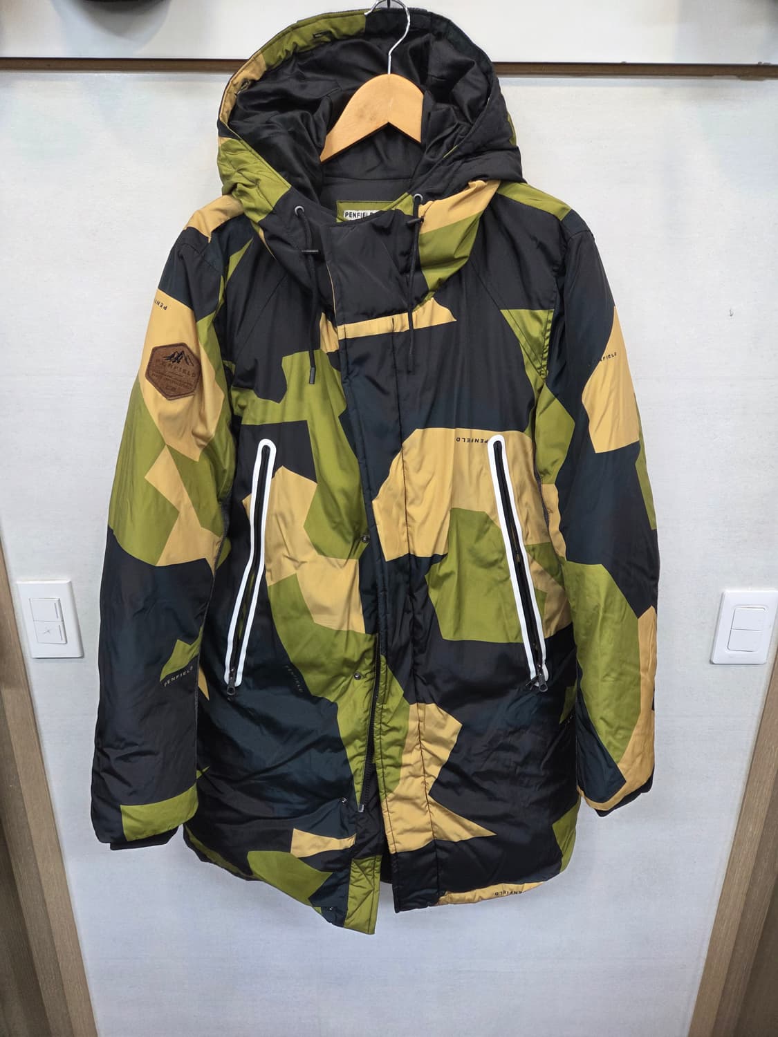 펜필드 멀티로고 카모패턴 울 믹스 파카 패딩 xl 상품이미지1