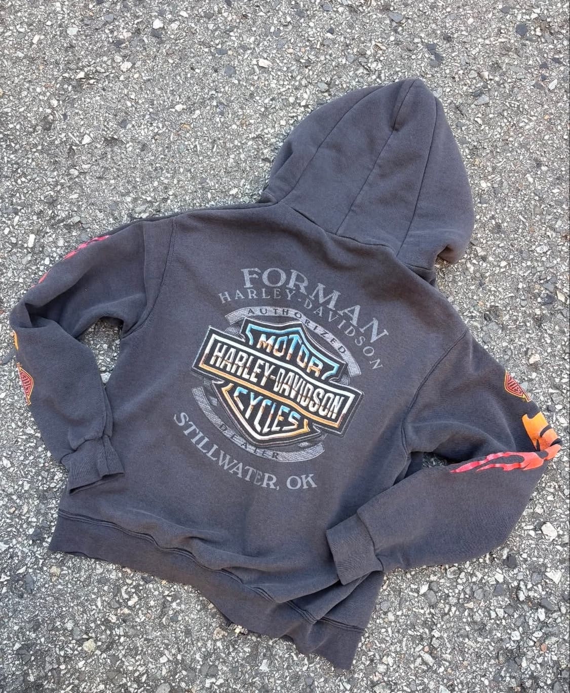 할리데이비슨 플레임 100주년 후드집업 상품이미지3