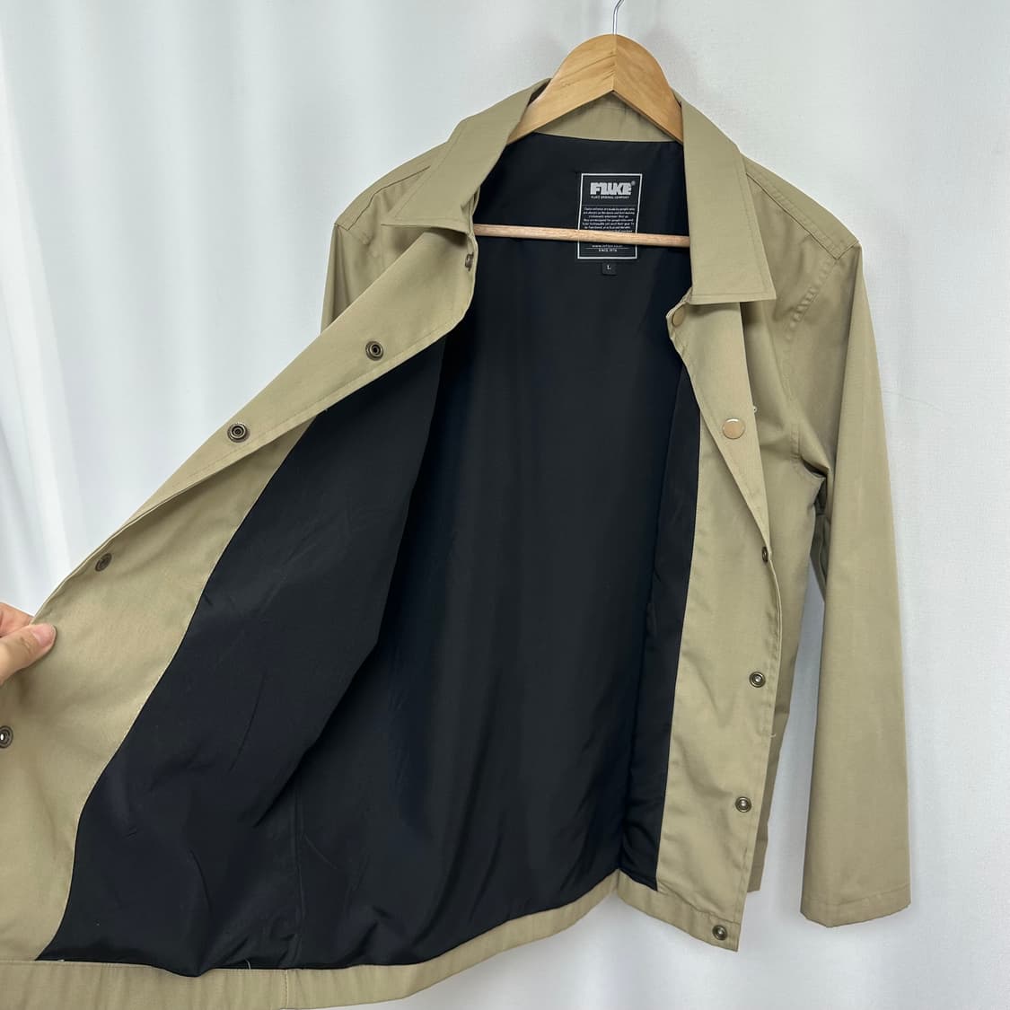   FLUKE 남자 똑딱이 면100% 간절기 자켓 100 L 상품이미지6