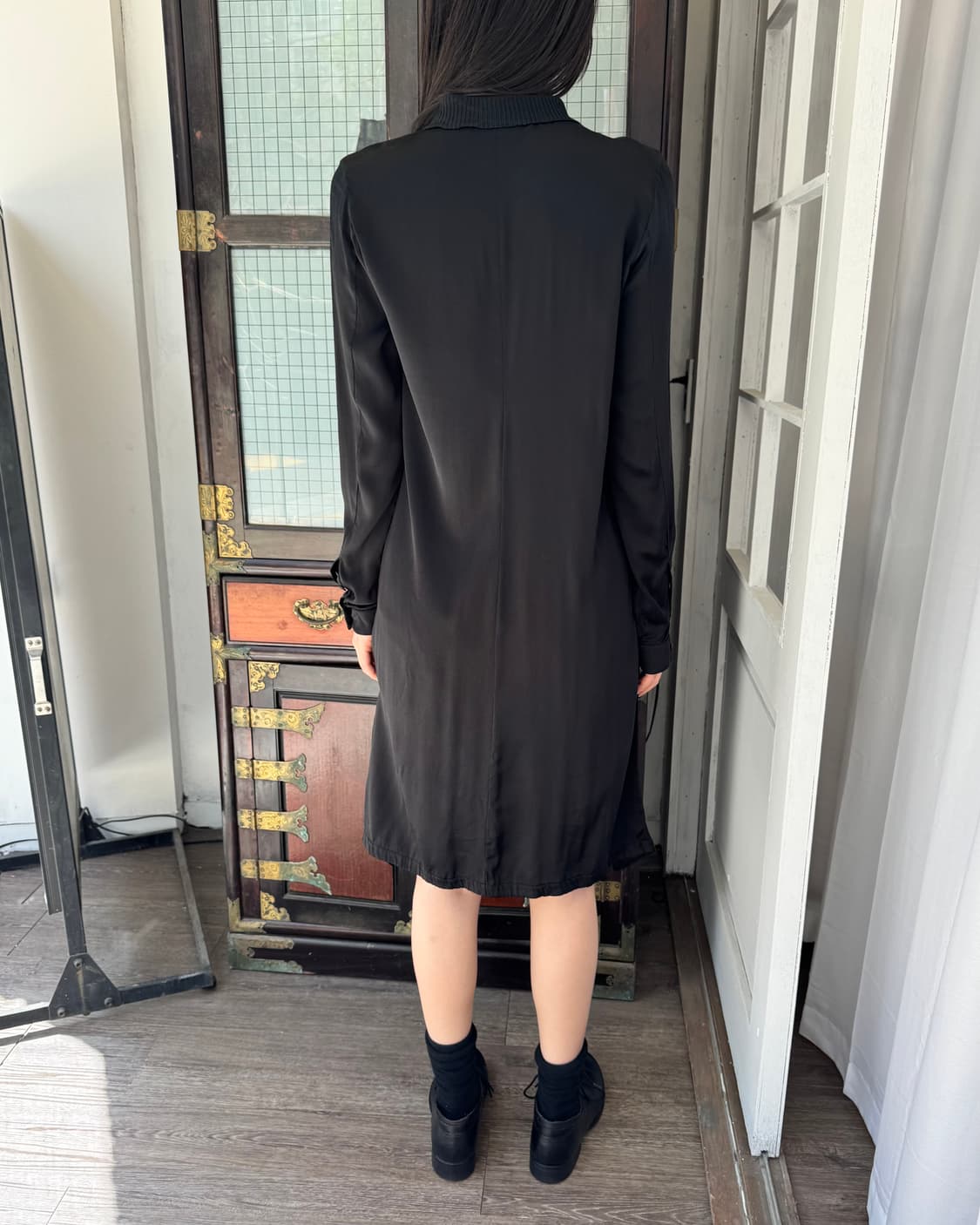 TRANSIT 실크 셔츠 원피스 상품이미지3