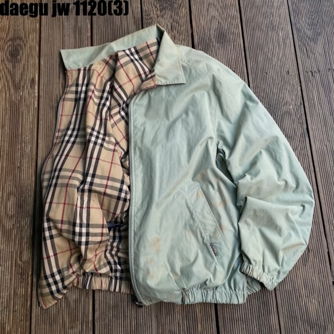 버버리 양면 자켓 이염많음 상품이미지1
