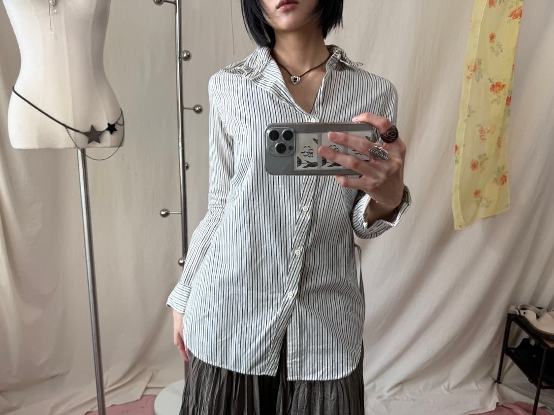 Macphee by Tomorrowland 비대칭 버튼 셔츠 상품이미지2