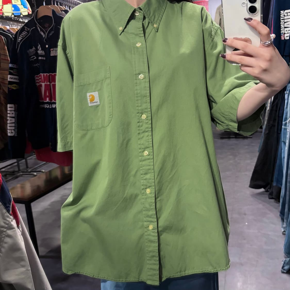 [IM] Carhartt 칼하트 반팔 셔츠 녹차 상품이미지2