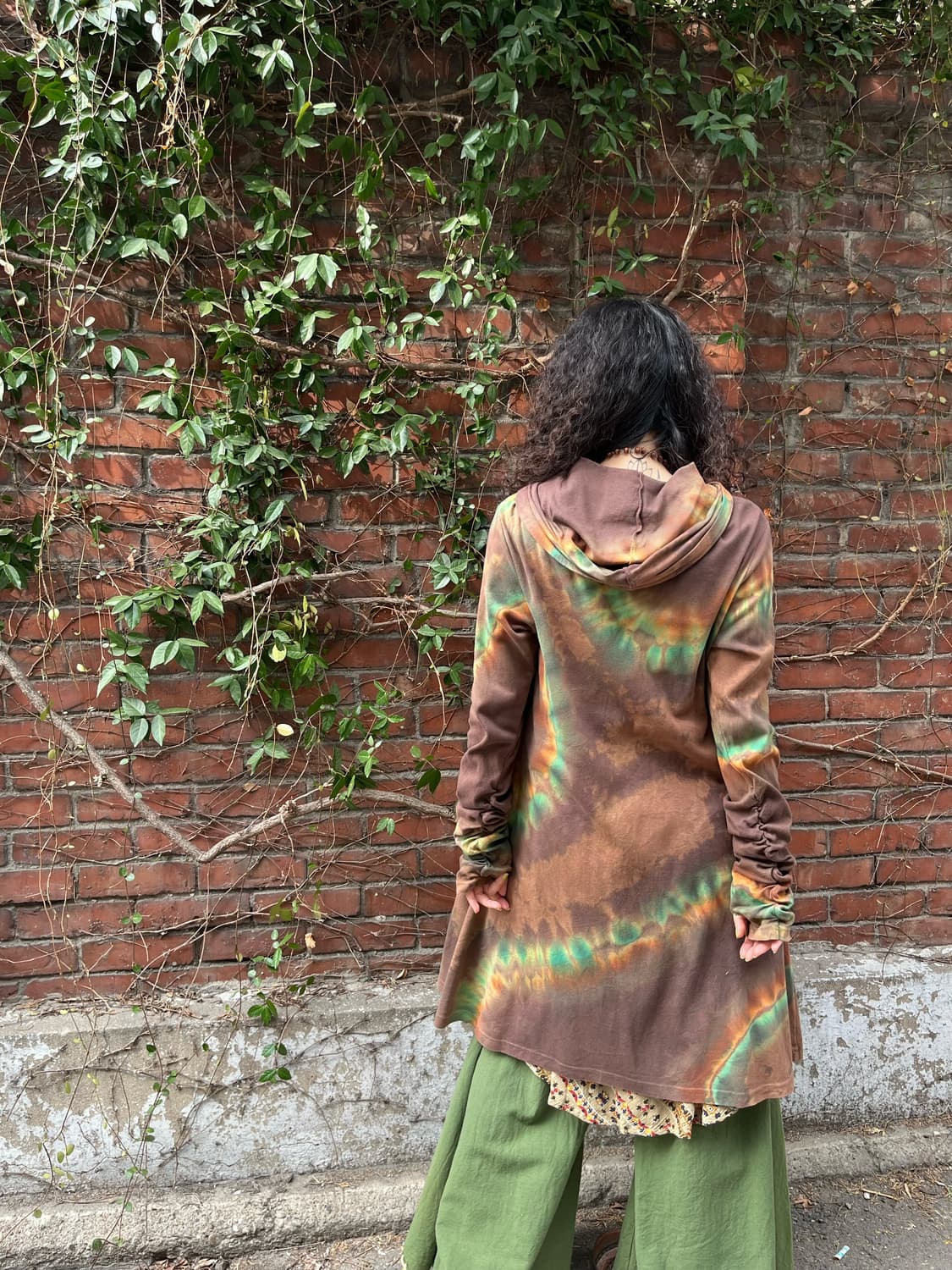 히피 타이다이 면 후드 가디건 상품이미지6