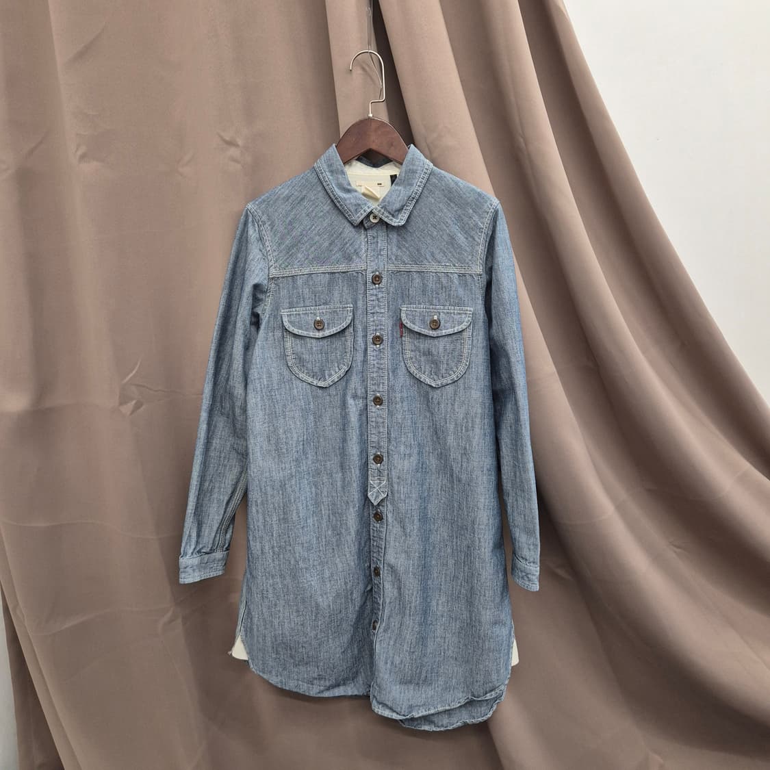 리바이스 데님 셔츠 원피스 S 상품이미지1
