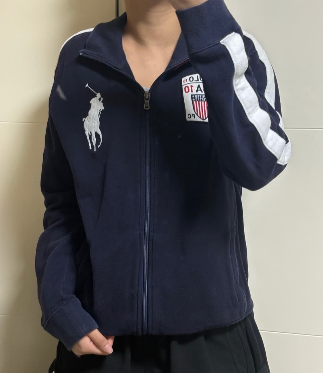 폴로 랄프로렌 빅포니 성조기 usa자수 네이비 후드집업  상품이미지1