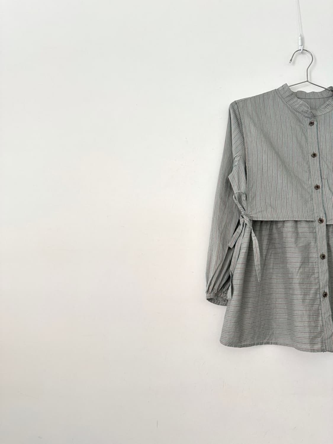 Liliane Burty Éclat wrap tie check blous 상품이미지7