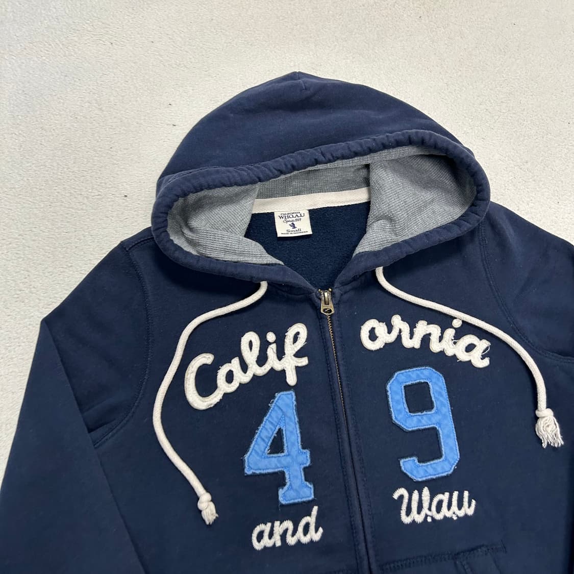 WHO.A.U Navy Zip-up Hoodie 상품이미지4