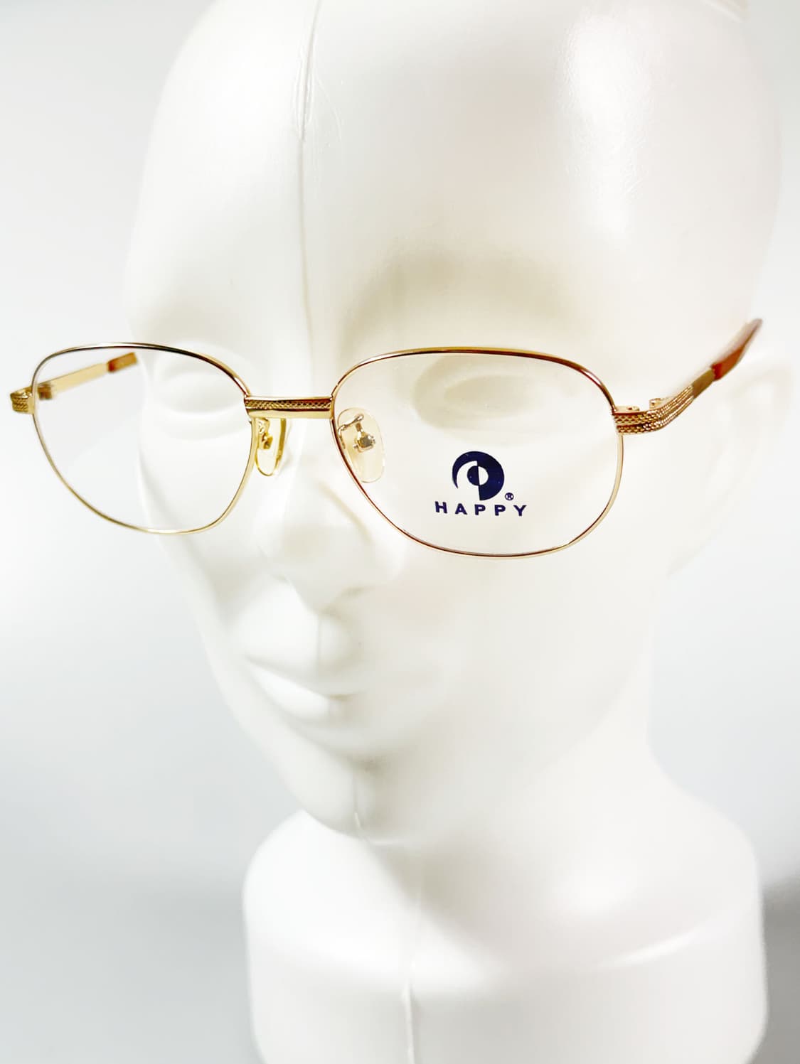 90s HAPPY 골드 슬림 스퀘어 메탈 프레임 빈티지 안경 상품이미지8