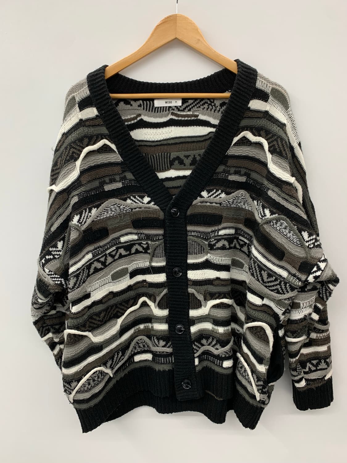 케이블 패턴 가디건 상품이미지3