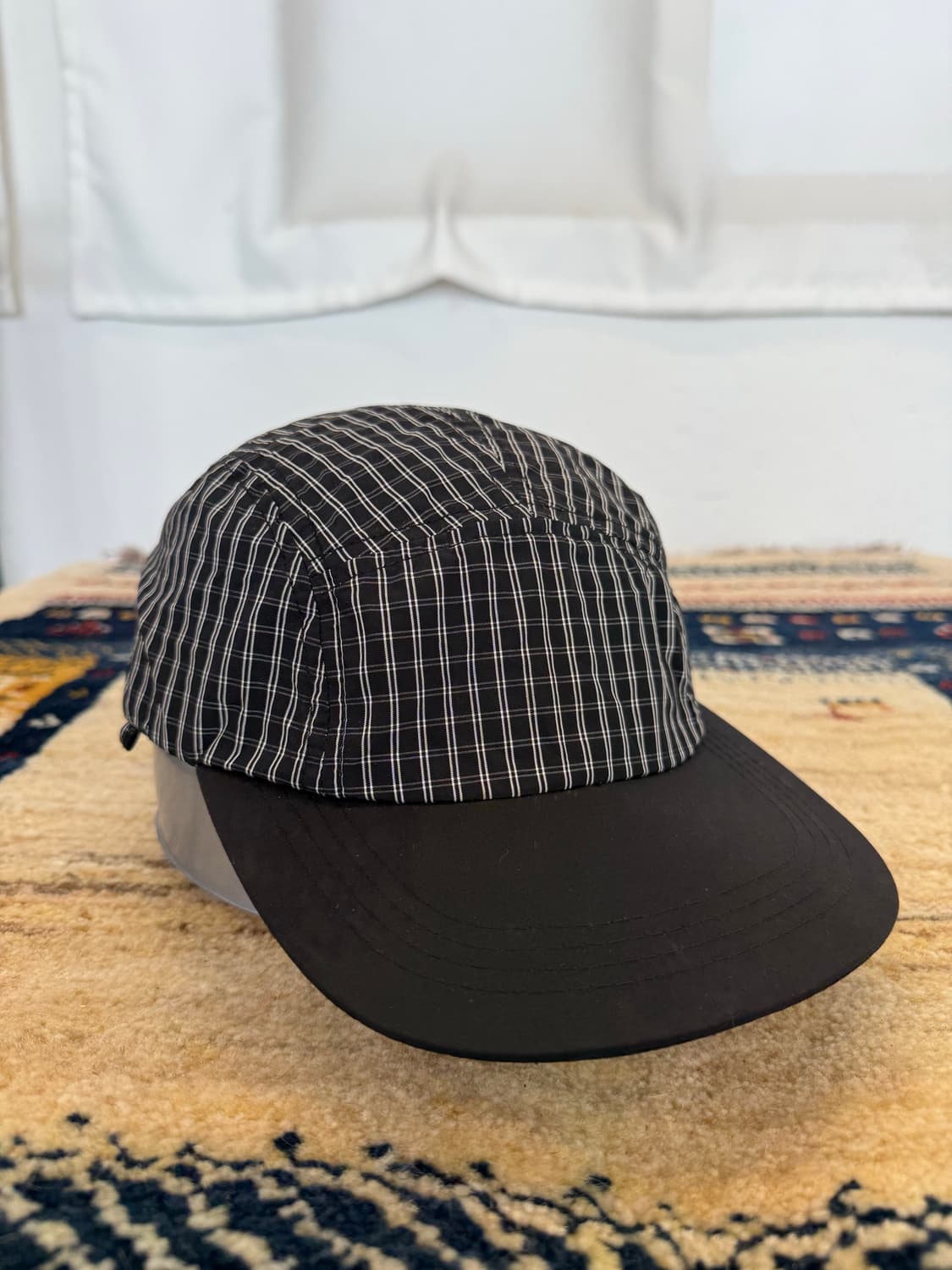 빈티지 그리드 체크 캠프캡 상품이미지1