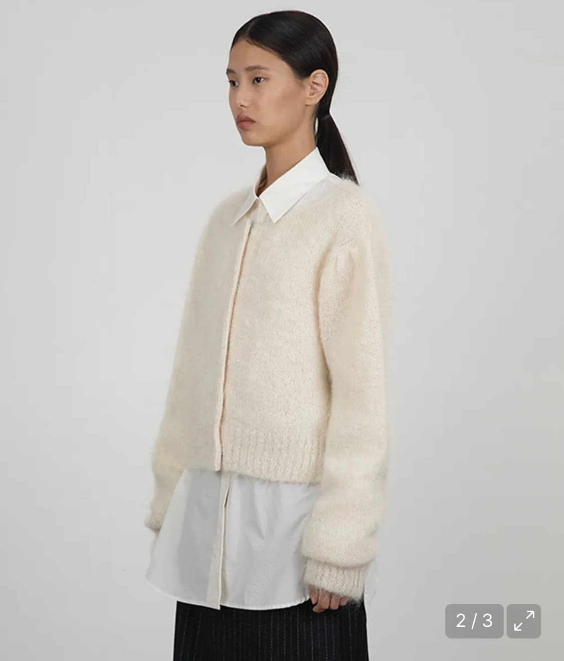 아모멘토 Amomento 뉴그랜마 가디건 아이보리 상품이미지2
