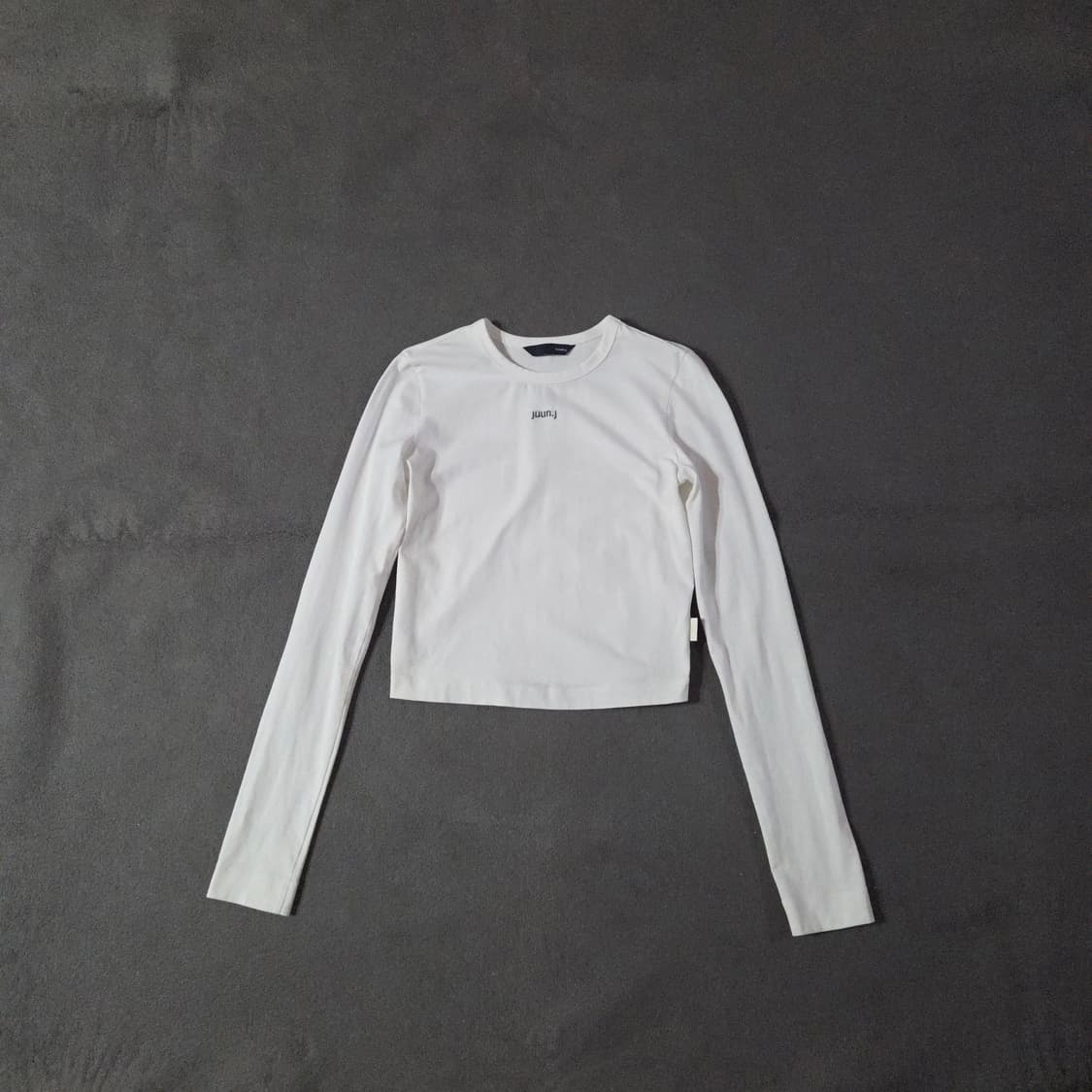 준지 레터링 여성 크롭 롱슬리브 샘플 상품이미지1