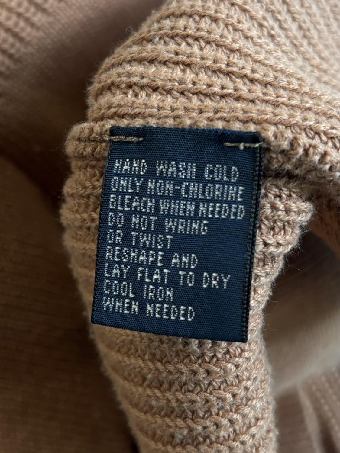 Polo 폴로 랄프로렌 코튼 베이지컬러 골지 니트 후드집업 상품이미지9