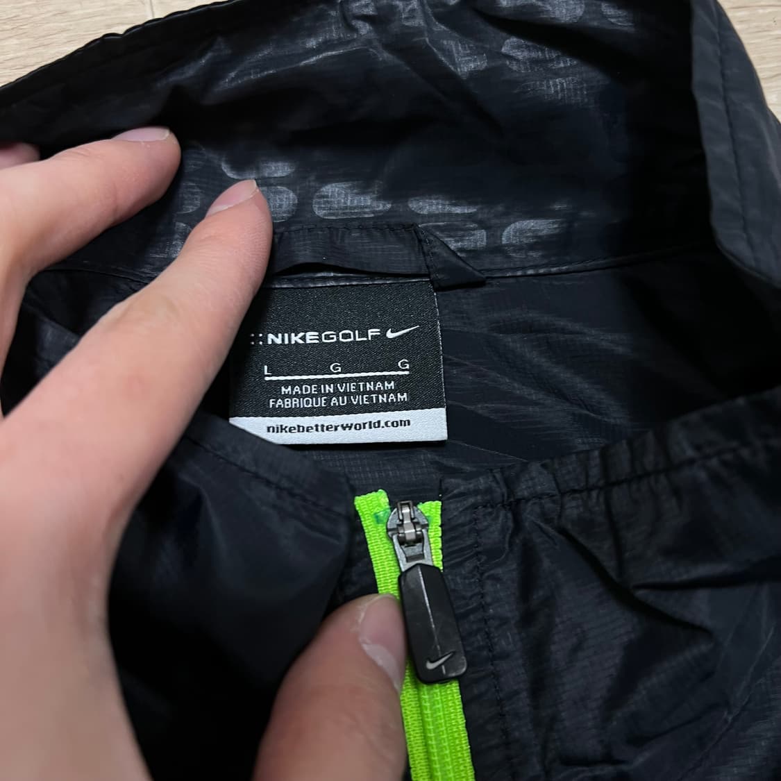 나이키 골프 골프웨어 바람막이 집업자켓 [블랙] L/100 상품이미지4