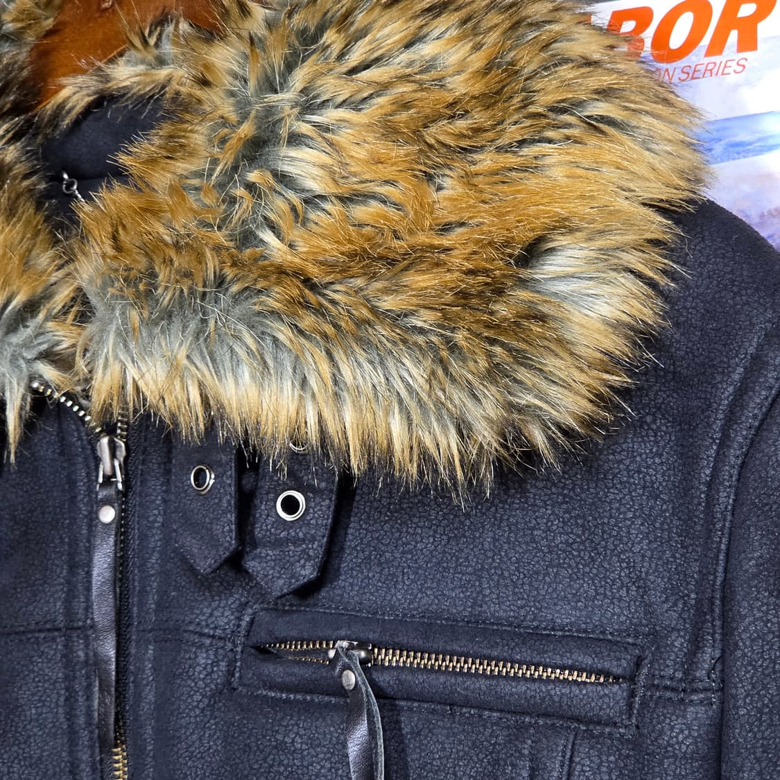 빈티지 카라 퍼 무스탕 자켓 상품이미지3