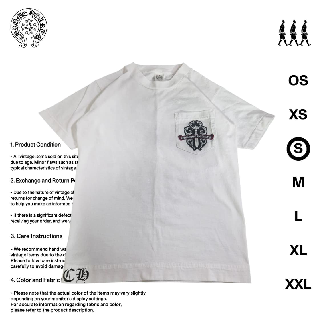 크롬하츠 카모 대거 반팔티셔츠 S사이즈 상품이미지1