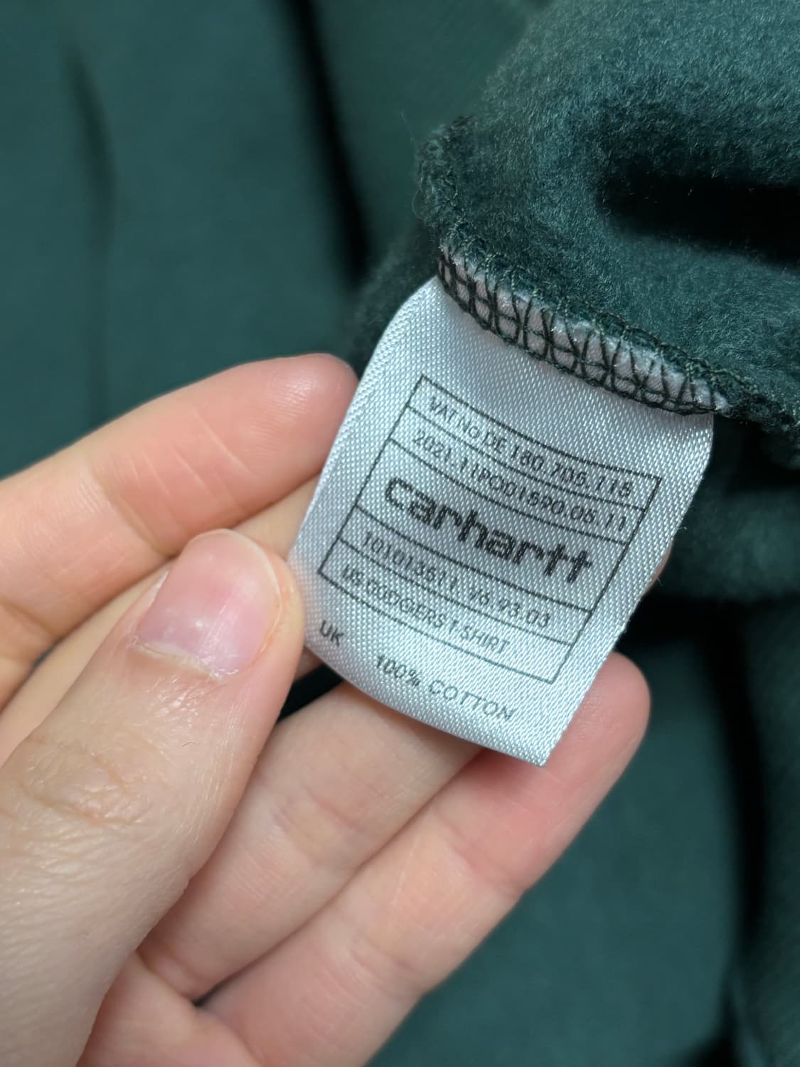 칼하트 원포켓 맨투맨 그린 상품이미지4