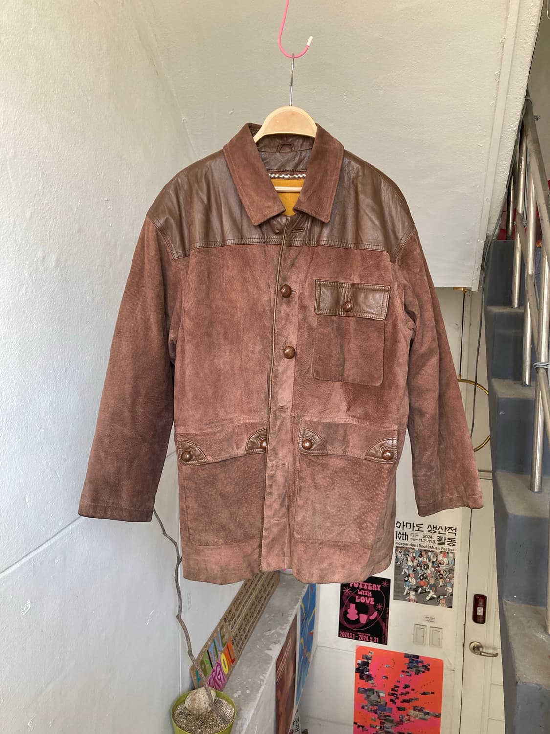 빈티지 스웨이드 가죽 자켓 상품이미지1
