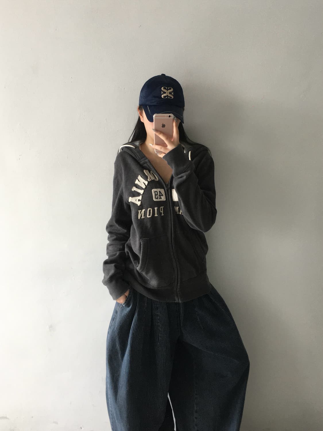 후아유 자수패치 로고 후드집업 상품이미지2