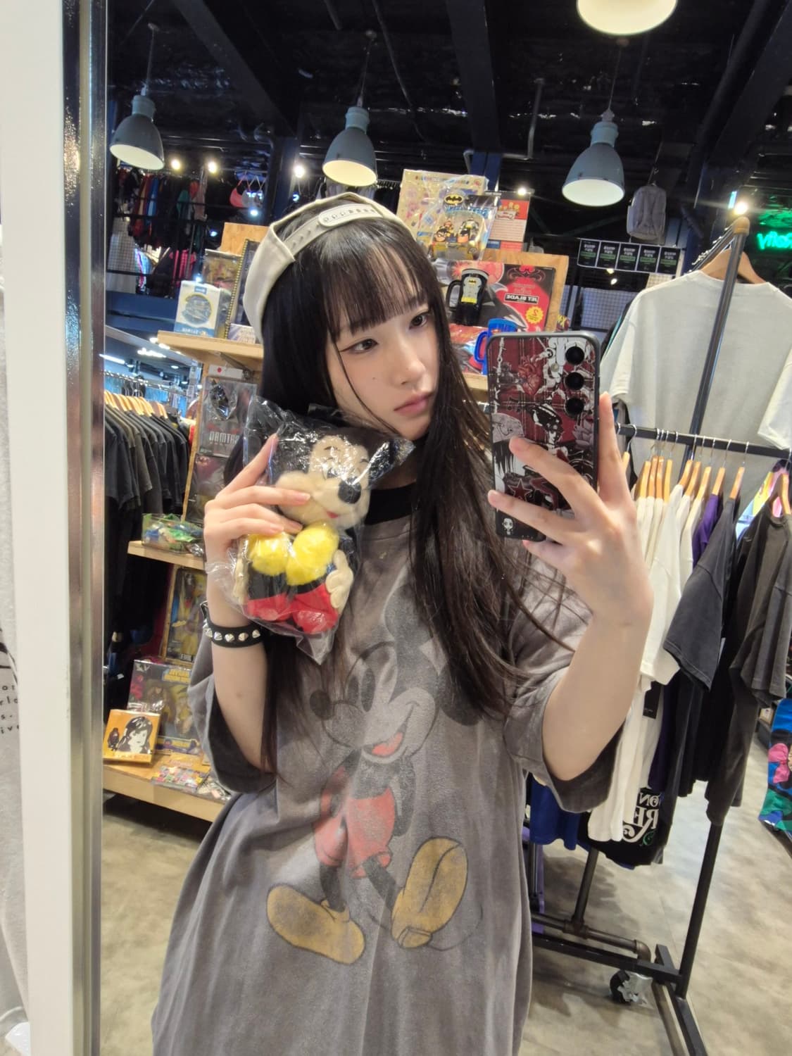 디즈니 클래식 미키 마우스 그래픽 빈티지 티셔츠 상품이미지1
