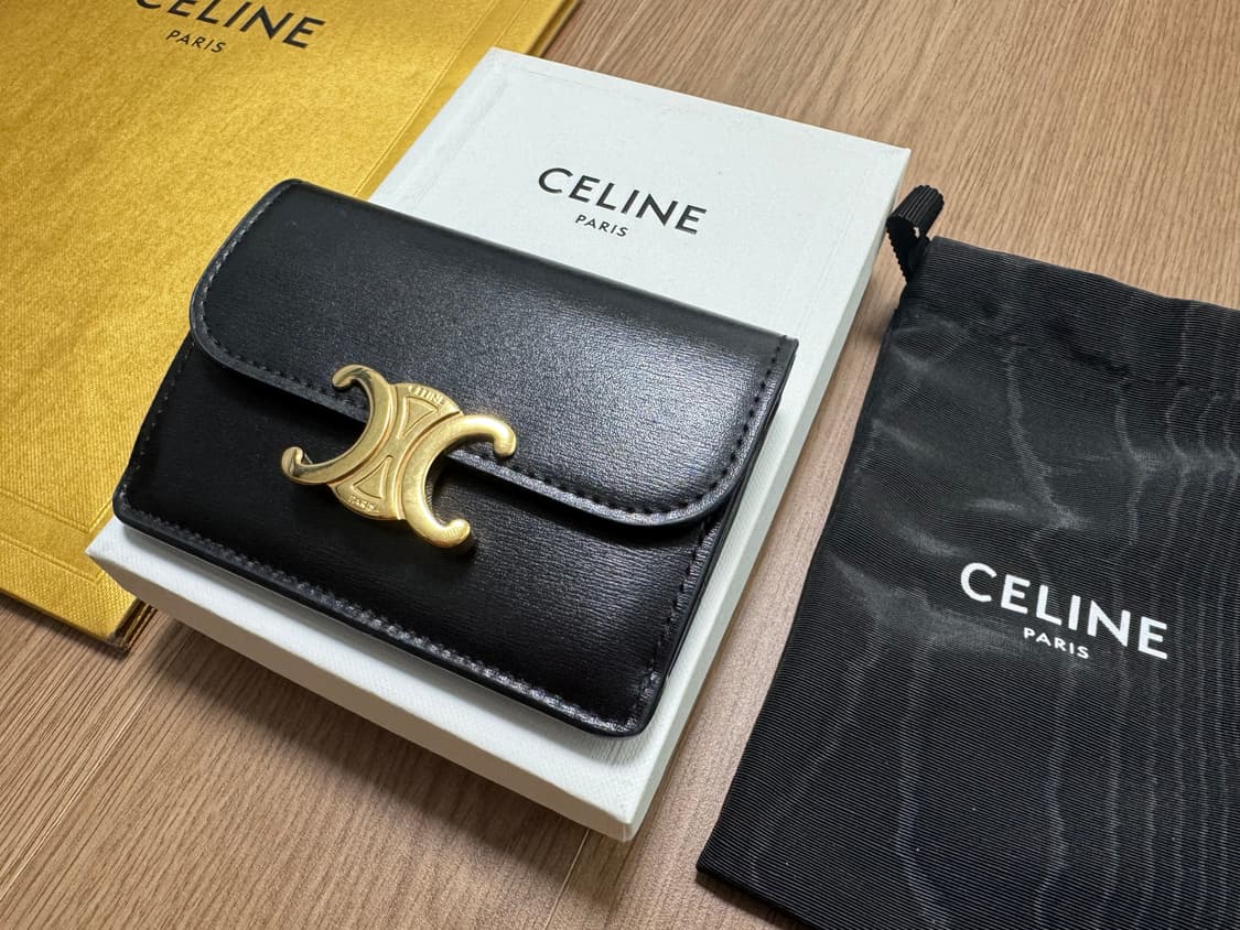 셀린느 트리옹프 카드지갑 블랙 상품이미지1