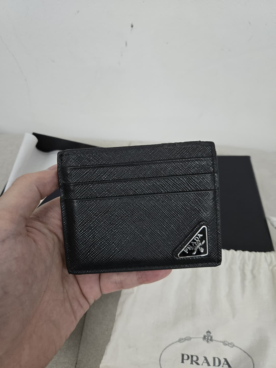 [보증서 정품]프라다 사피아노 카드지갑 상품이미지1