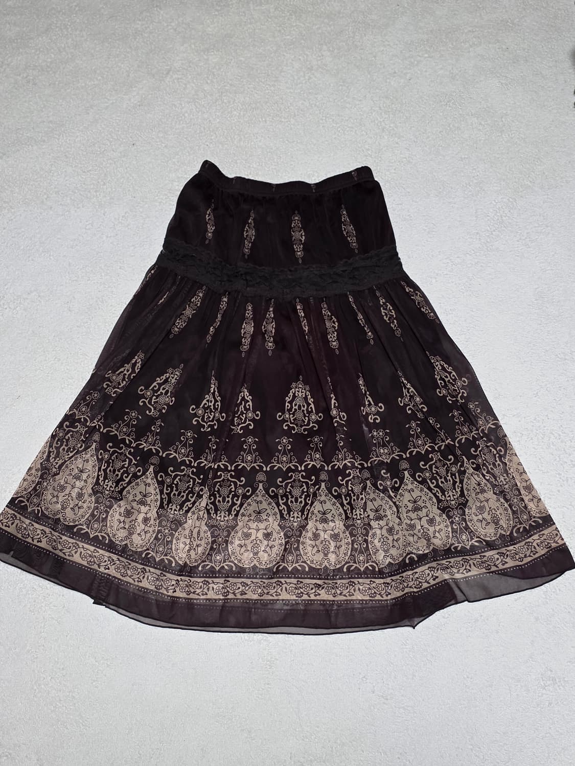 코디셋)일본빈티지 엔틱 페어리 모리걸 패턴 미디 스커트+나시세트 상품이미지1