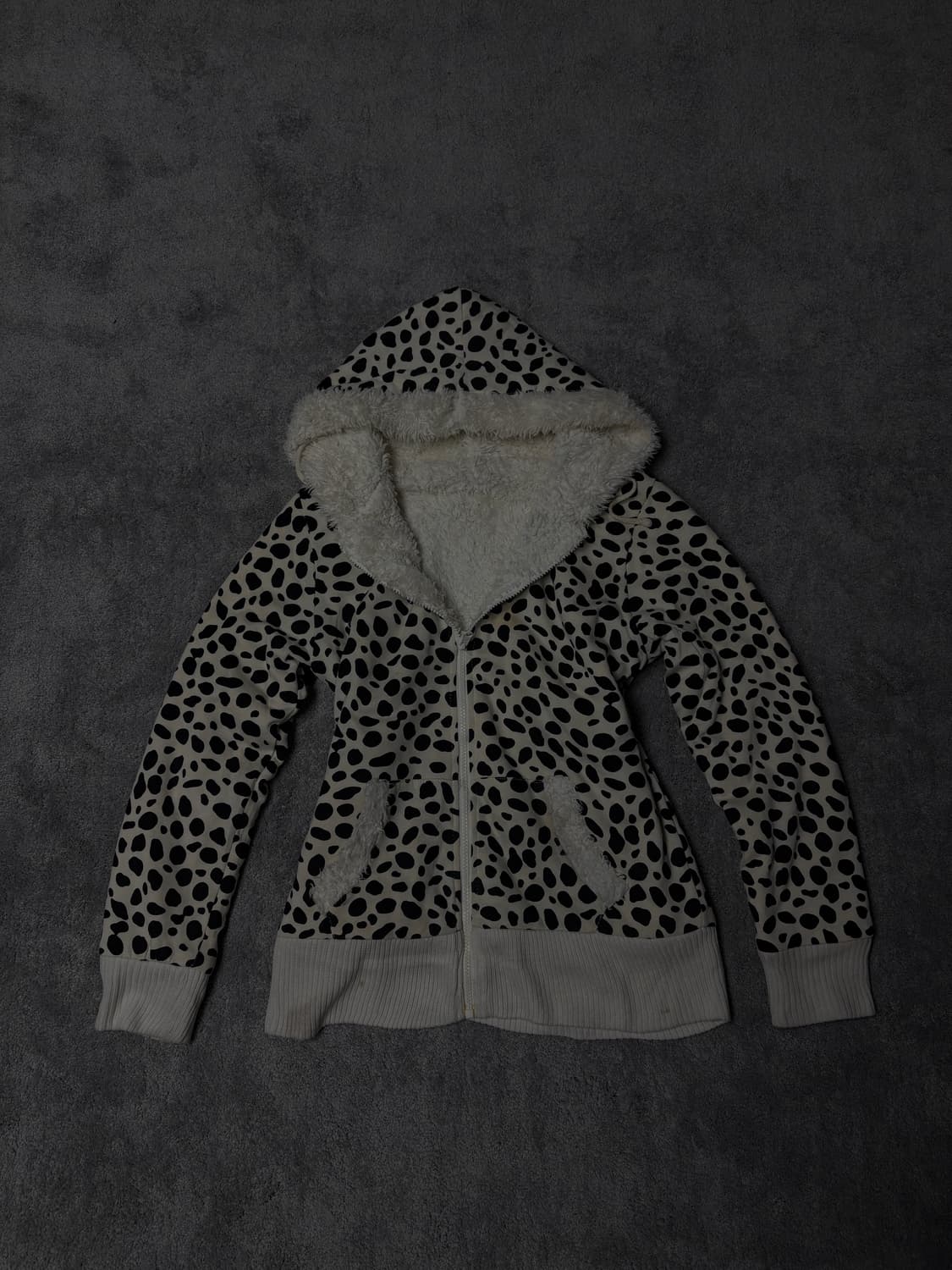 Vintage Gyaru Y2K Fur hood zip up 상품이미지1