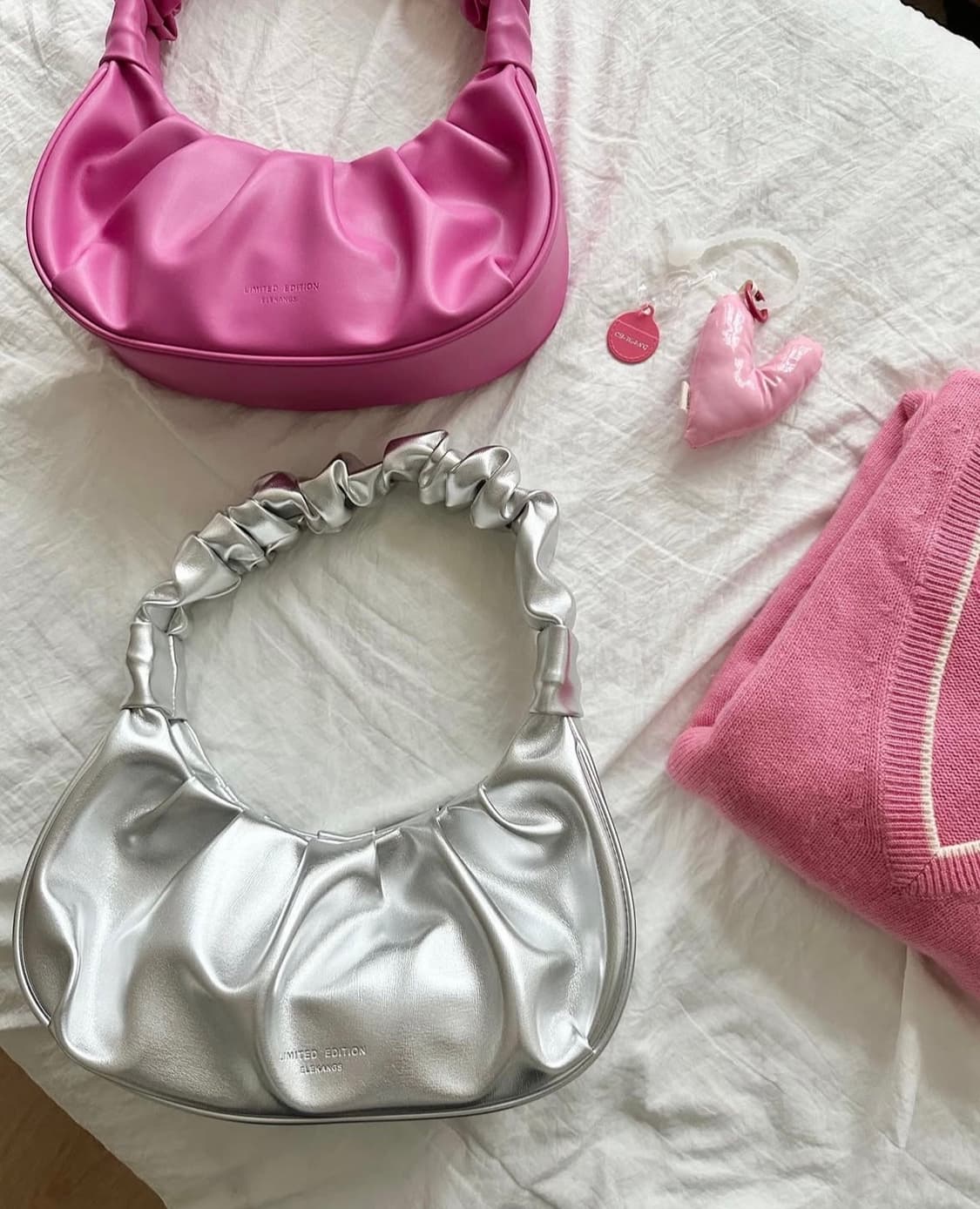 엘레깡스백 엘깡 튤립백 실버 숄더백 토트백 가방  상품이미지5