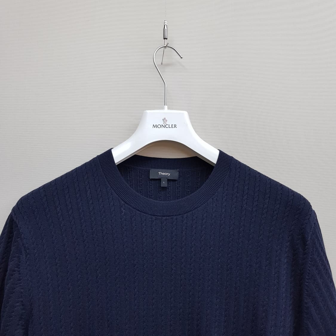 띠어리 2024 텍스처 반팔 니트 탑 L사이즈 상품이미지2