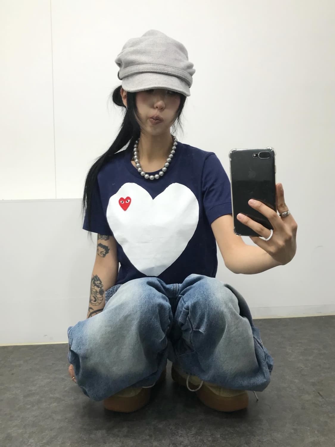  ♥꼼데가르송 레드하트 프린팅 티셔츠 ♥  상품이미지5