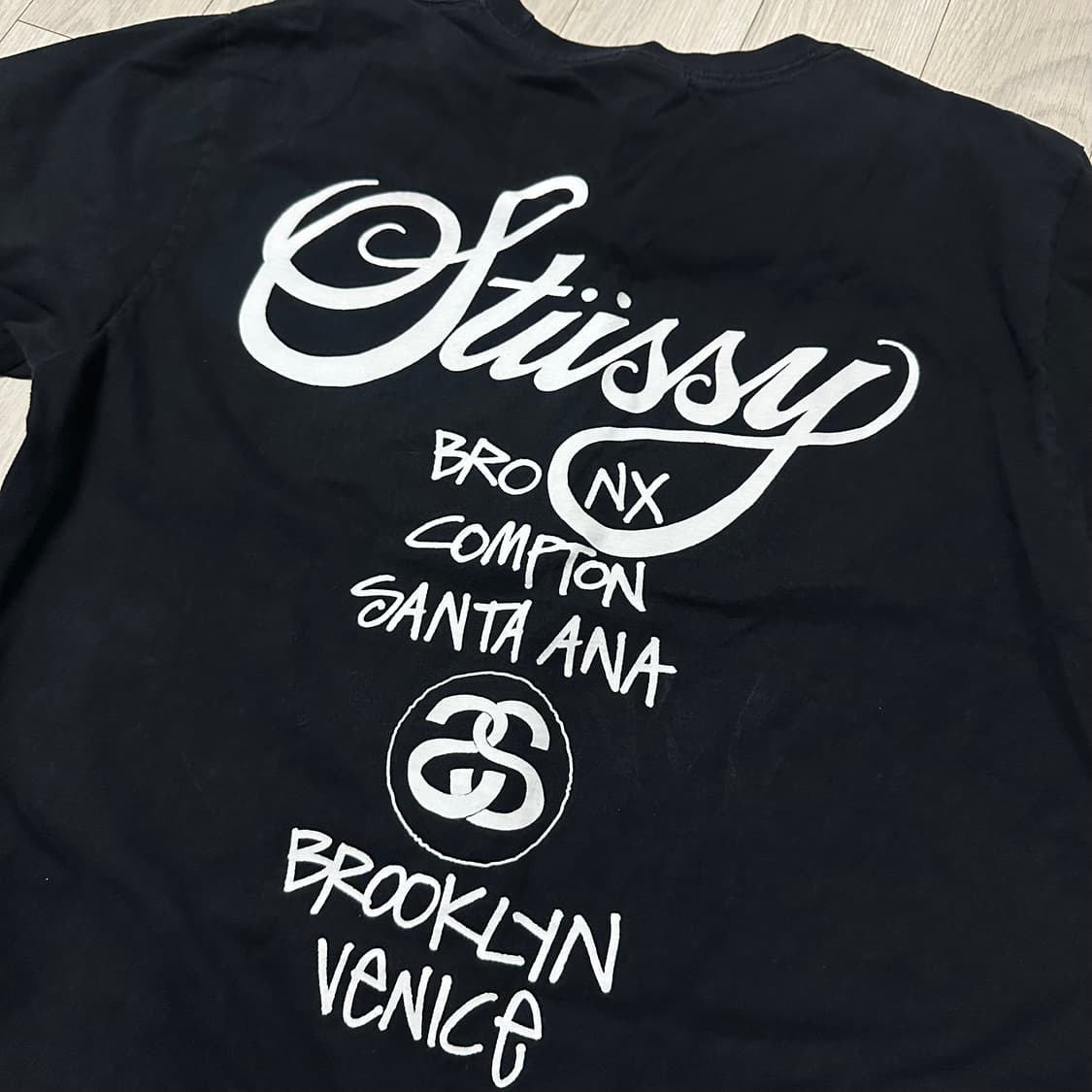 스투시 월드투어 반팔티셔츠 블랙 M 상품이미지3