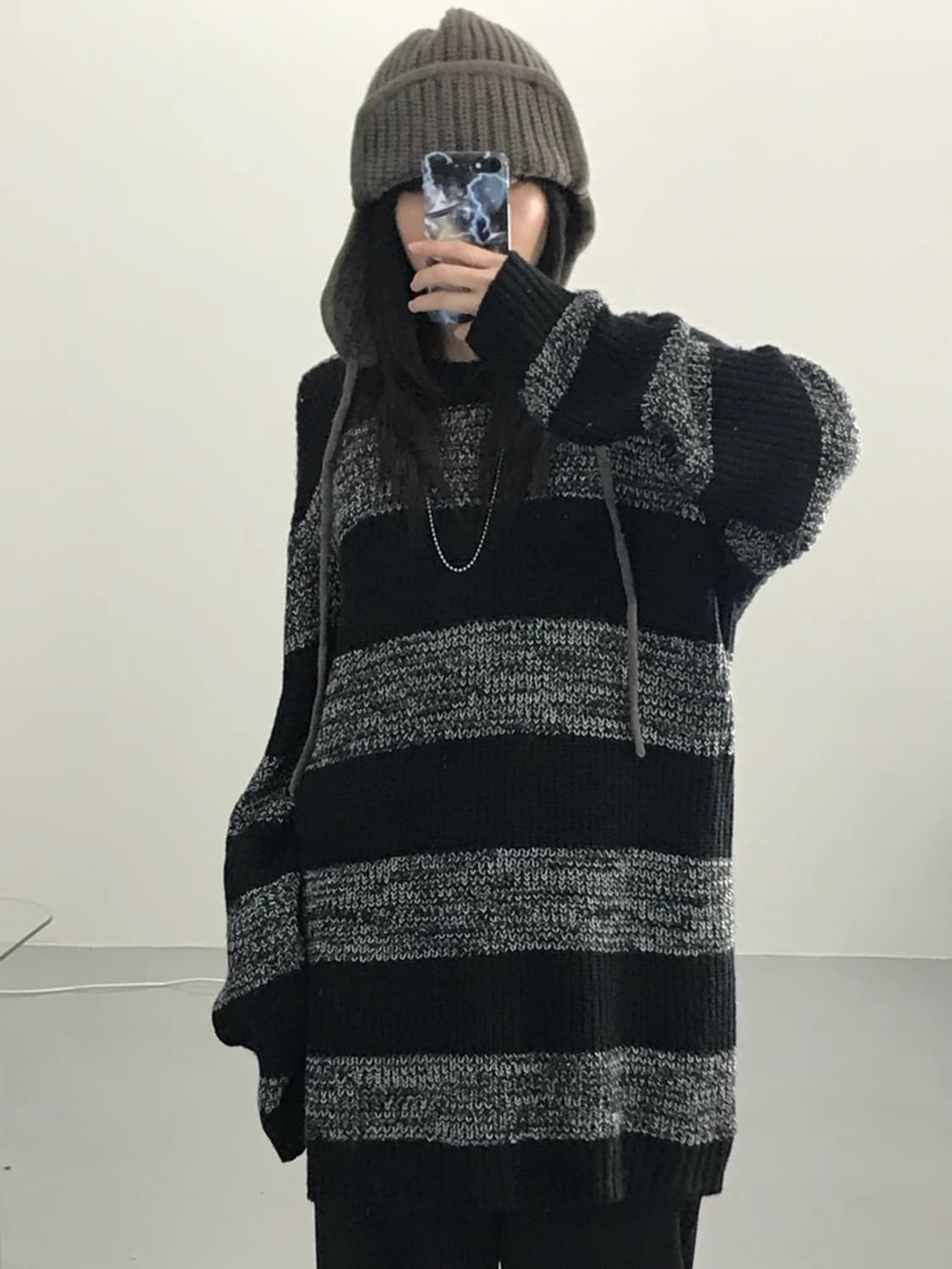 Alpha Magic Loose Stripe Knit Japan Made 상품이미지2