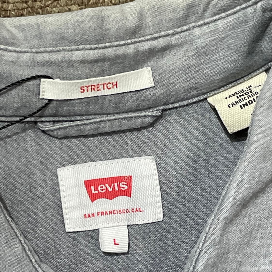 (L) Levi's 리바이스 코튼 그레이 웨스턴 셔츠 상품이미지6