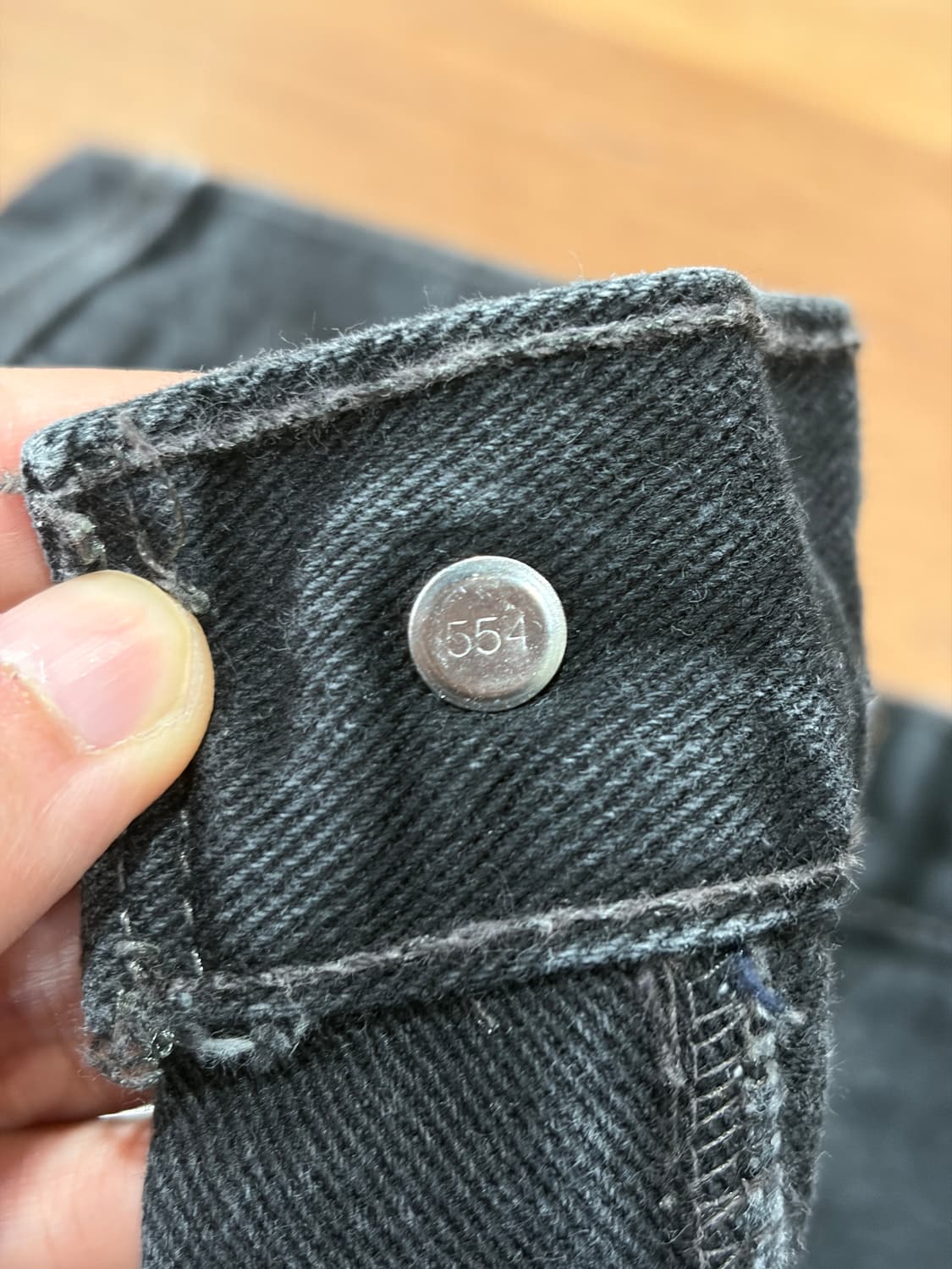 J31 00s USA 리바이스 550 흑청 데님팬츠 38X30 상품이미지8