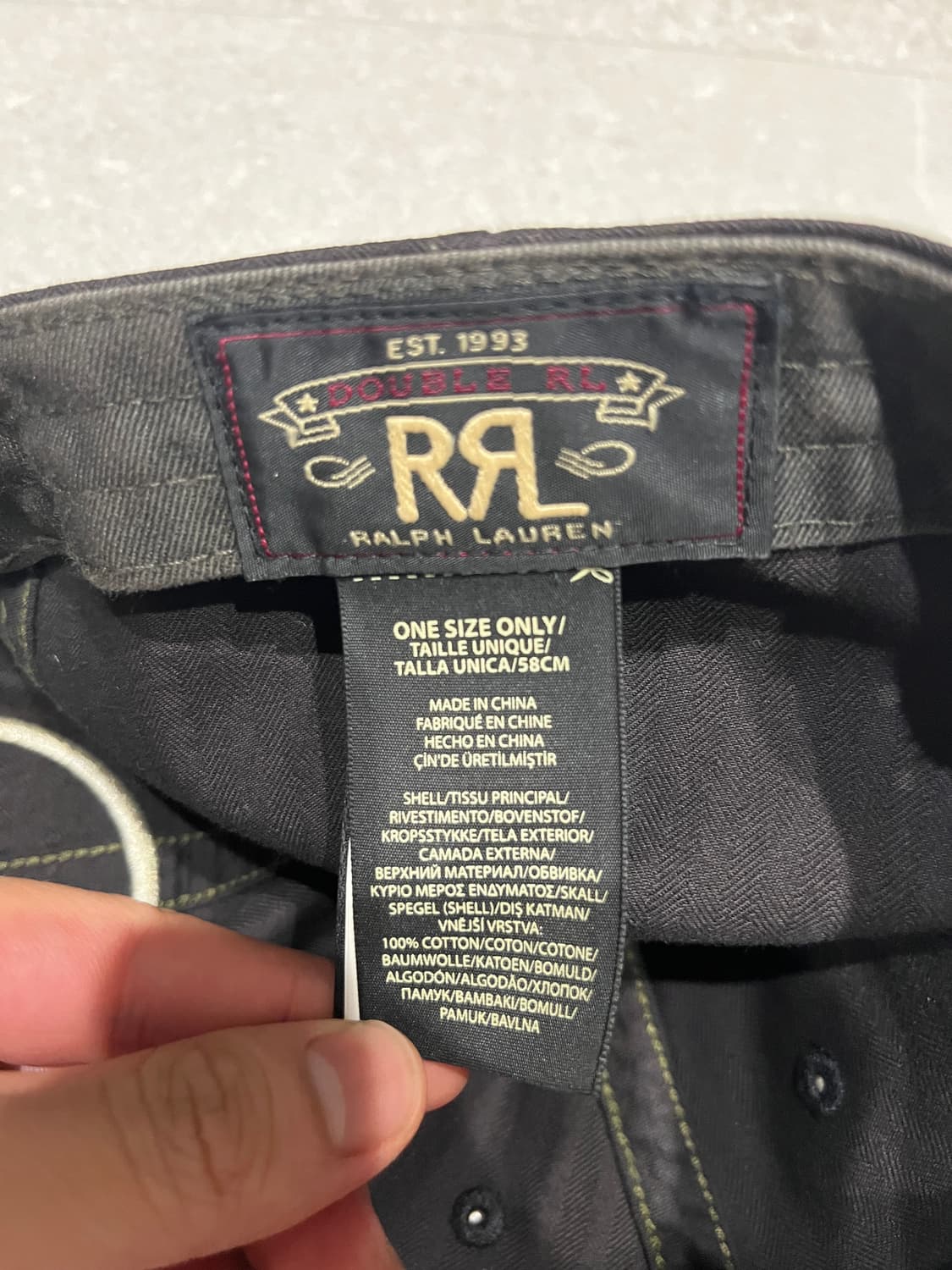 rrl 윙로고 볼캡 블랙 상품이미지3