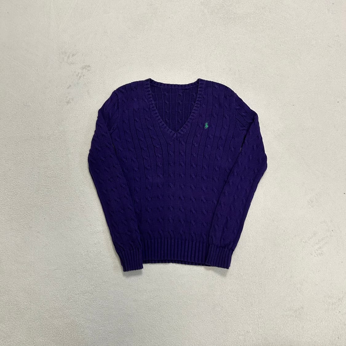 Polo Purple V-neck Knit 상품이미지4