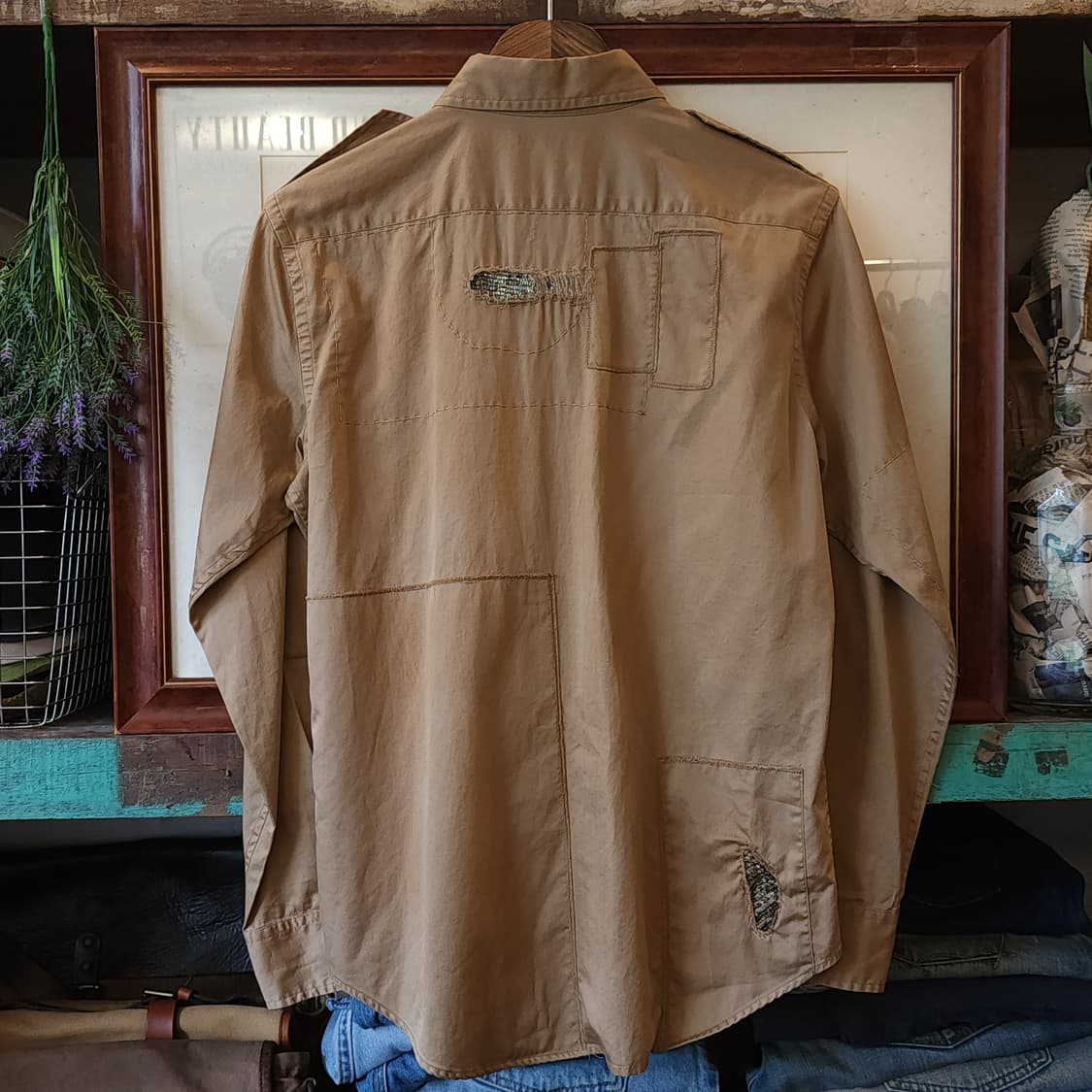 폴로 랄프로렌 여성용 패치워크 비즈 디테일 견장 셔츠 8 상품이미지2