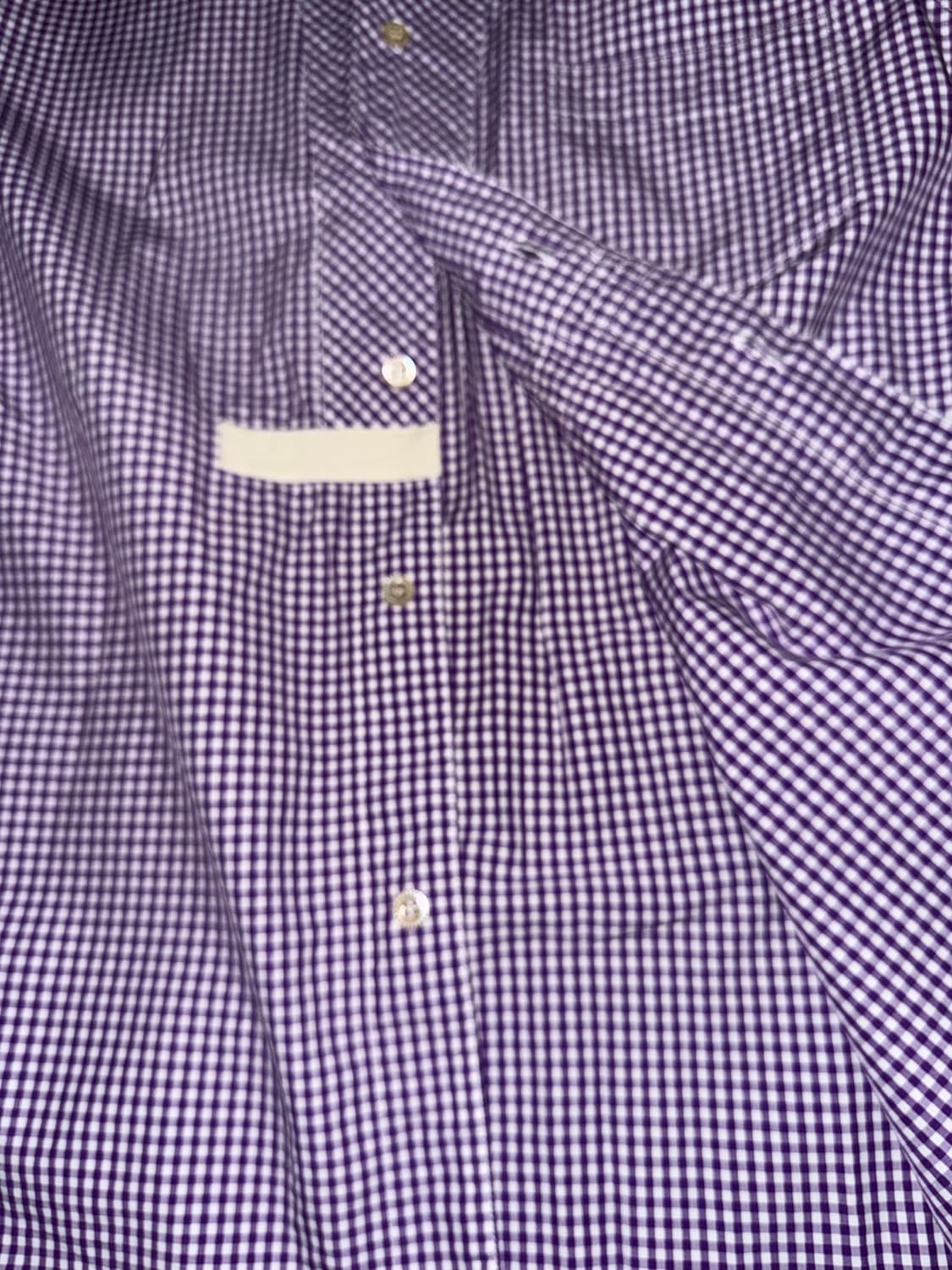 [S] 준야 와타나베 11AW 퍼플 깅엄 체크 코듀로이 패치 셔츠 상품이미지5