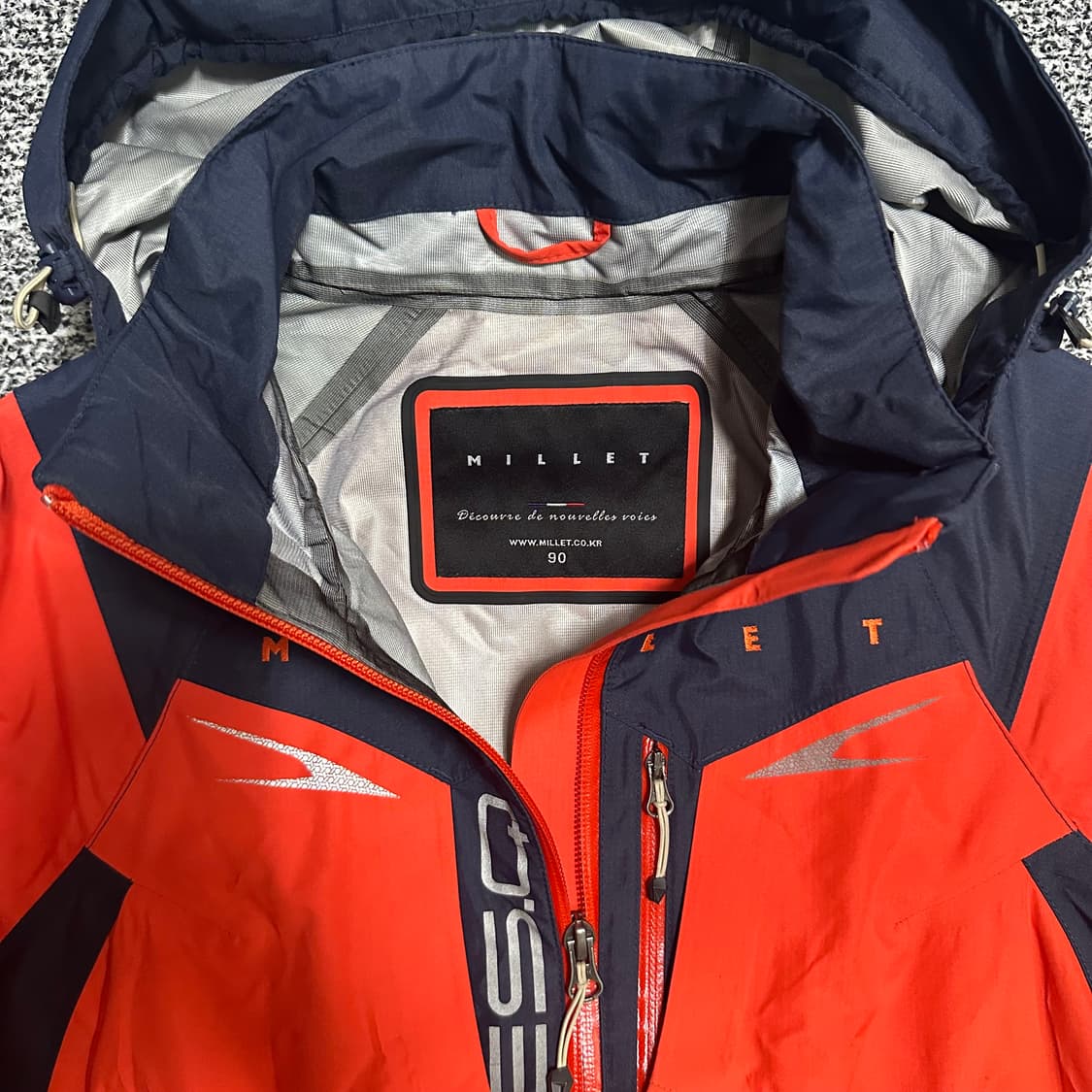 (90) 밀레 오렌지/네이비 바람막이 자켓 상품이미지2