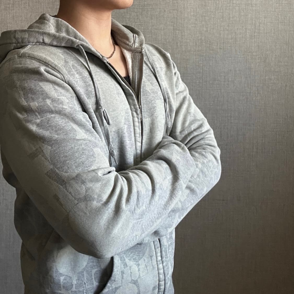 DIESEL 디젤 아카이브 패턴 후드집업 상품이미지4